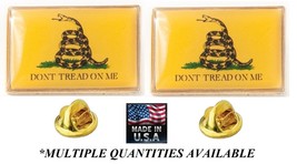 Usa Made Gadsden Don&#39;t Tread On Me Lapel Hat Shirt Pin Rebel Rattle Snake Usmc - £7.04 GBP+