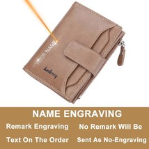Free Custom Name Engraving Men Wallets Short Tri-fold PU Leather Quality Male Pu - £54.90 GBP