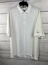 Tiger Woods Golf Polo Short  Medium White Short Sleeve Cotton Polly Blend - $18.69