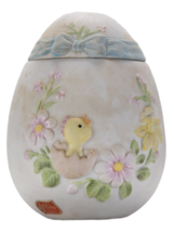 Vintage Geo Z Lefton China - Bunny Rabbit Easter Egg Figurine Trinket Bo... - £13.00 GBP