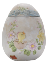 Vintage Geo Z Lefton China - Bunny Rabbit Easter Egg Figurine Trinket Box 1983 - £13.26 GBP