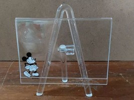 Disney Picture Frame Mickey Mouse Clear Plastic Stand Up 3.5x5 Mickey in... - $14.00