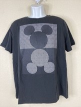 Disney Men Size L Black Mouse Ears Mirrored Graphic T Shirt Short Sleeve - $8.53