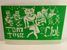 Tom Tom Club Backstage Pass Original Vintage New Wave Beatnik Cats Band Green - £14.30 GBP