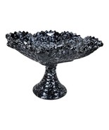LE Smith MCM Black Confetti Ware Diamond Point Square Pedestal 6.5&quot; Cake... - £38.04 GBP