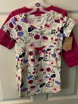 Touched By Nature 3T Organic Cotton Dress &amp; Cardigan Set Pink *NEW* gg1 - £9.55 GBP