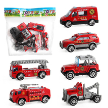 6pcs Alloy Fire Engine Truck Vehicle Model Toy Kid Gift - £17.38 GBP