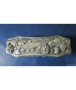 Antique horsehair clothes brush, ornate silver plate roses  - $103.17 CAD
