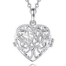 Harmony Ball Tree of Life Cage Pendant Necklace Angel Caller Baby Chime Bell Fas - £17.83 GBP