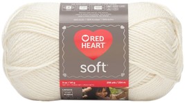 Red Heart Soft Yarn-Off White E728-4601 - £16.36 GBP