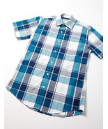 Amazon Essentials Men's Plaid Regular-Fit Short-Sleeve Poplin Shirt - Size: XL - £12.38 GBP