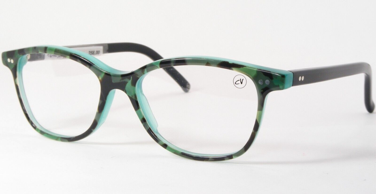 Carlottas Village EUROPA C3 Demi Brown /Turquoise UNIQUE EYEGLASSES 53-1... - $216.51