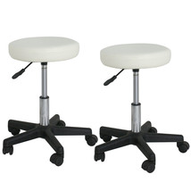 2Pcs Hydraulic Rolling Swivel Salon Stool Chair Massage Facial Spa Adjus... - £76.69 GBP