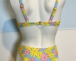 Shein Blue, Pink, Yellow Floral Underwire Top Two Piece Bikini Size M - $9.49