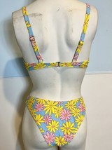 Shein Blue, Pink, Yellow Floral Underwire Top Two Piece Bikini Size M - £7.56 GBP