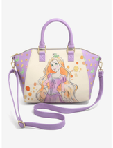 Loungefly Disney Tangled Rapunzel &amp; Pascal Purple Violet Satchel Bag - £56.12 GBP