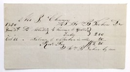 Antique Ephemera 1850 Bill for Goods James Chaney Merchant Paper Recieve... - $23.00