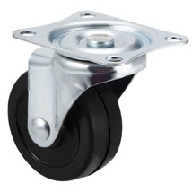 NEW! 2pc 2&quot; Swivel Caster Wheels Hard Rubber Top Plate w/ Ball Bearings 2pcs!! - £11.12 GBP