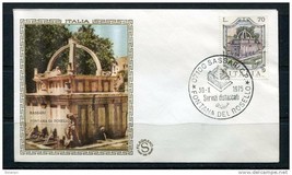 Italy 1975 First  Day Special Cancel Cover Colorano \Silk\ Cachet Art Rosello Fa - £2.38 GBP