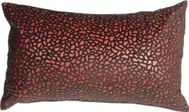 Pillow Decor - Pebbles in Red 12x20 Faux Fur Throw Pillow  - SKU: YA1-0004-01-92 - £11.95 GBP