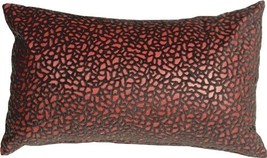 Pillow Decor - Pebbles in Red 12x20 Faux Fur Throw Pillow  - SKU: YA1-0004-01-92 - £12.02 GBP