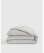 NWOT Quince Organic Luxe Waffle Duvet Cover Light Grey Queen Bedding - $49.46