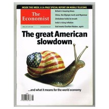 The Economist Magazine April 12-18 2008 mbox181 Great American Slowdown - £4.70 GBP