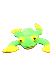 Ty Beanie Babie Green and Yellow frog 6 in. long (bdrm bskt) - $3.00