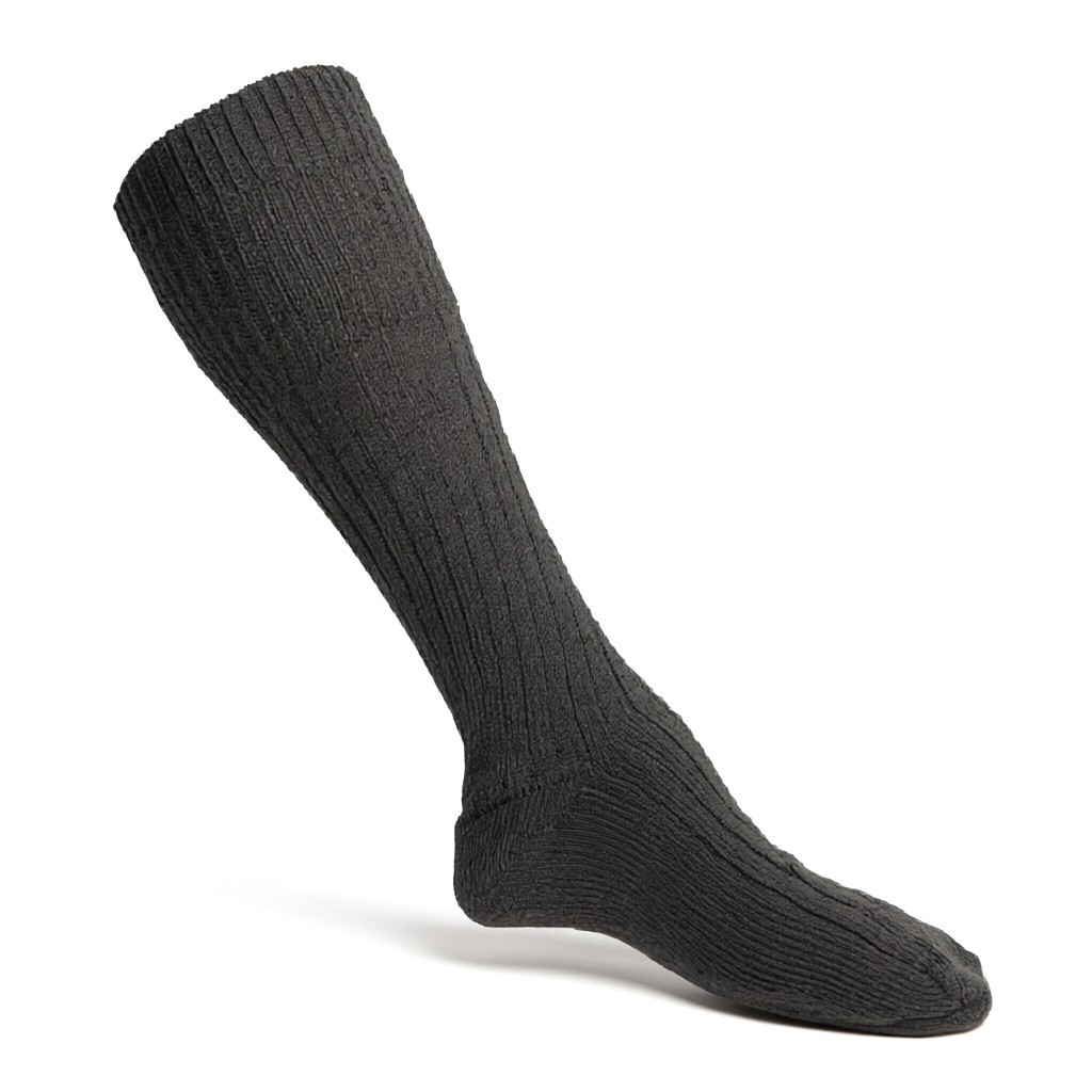 TSR Heavyweight Mid-Calf Boot Socks Size- 11-12 Wool Blend Grey Made in Germany Item image 2