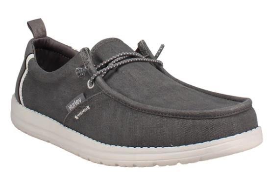 Hurley Mens Shoes Gray Grey Loafer Memory Foam Water Repellent Lightweight - $44.99