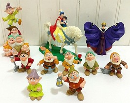 Vintage Disney Snow White &amp; The Seven Dwarfs Applause Pvc Figures Lot Of 10 - £22.60 GBP
