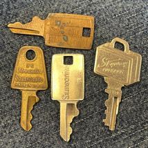 Lot Of 4 Misc Luggage Keys: Streamlite Samsonite, 2 Samsonite, Skyway Luggage - £15.48 GBP