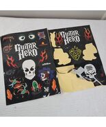Guitar Hero Stickers sheets set Skull Neversoft 8 ball flames Nintendo W... - $91.41 MXN