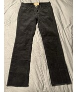 J.Crew Matchstick Pants 27R Black Corduroy Stretch Straight Leg Raw Hem ... - $305.83 MXN