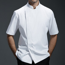 Summer Culinary Restaurant Catering Men&#39;s Chef Short Sleeve Shirt Coat - £23.48 GBP