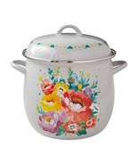 Pioneer Woman ~ Sweet Romance ~ 12  Qt. Stock Pot w/Lid ~ Steel w/Enamel... - $1,118.40 MXN