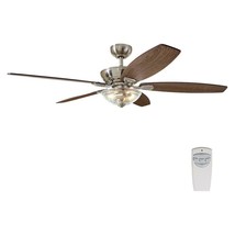 (PARTS ONLY) HDC Connor 54 in. LED Brushed Nickel Ceiling Fan, Light Kit - $5.93+