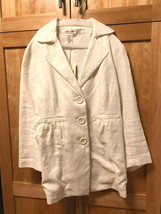 MAX STUDIO, Notched Collar, 3 Button Front, 2 Pockets,White Jacket, Medium NEW! - £15.78 GBP