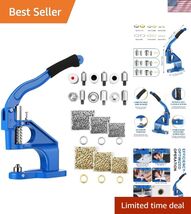 Eyelet Hole Punch Kit Grommet Tool Kit Hand Press Heavy Duty Eyelet Grom... - $102.46