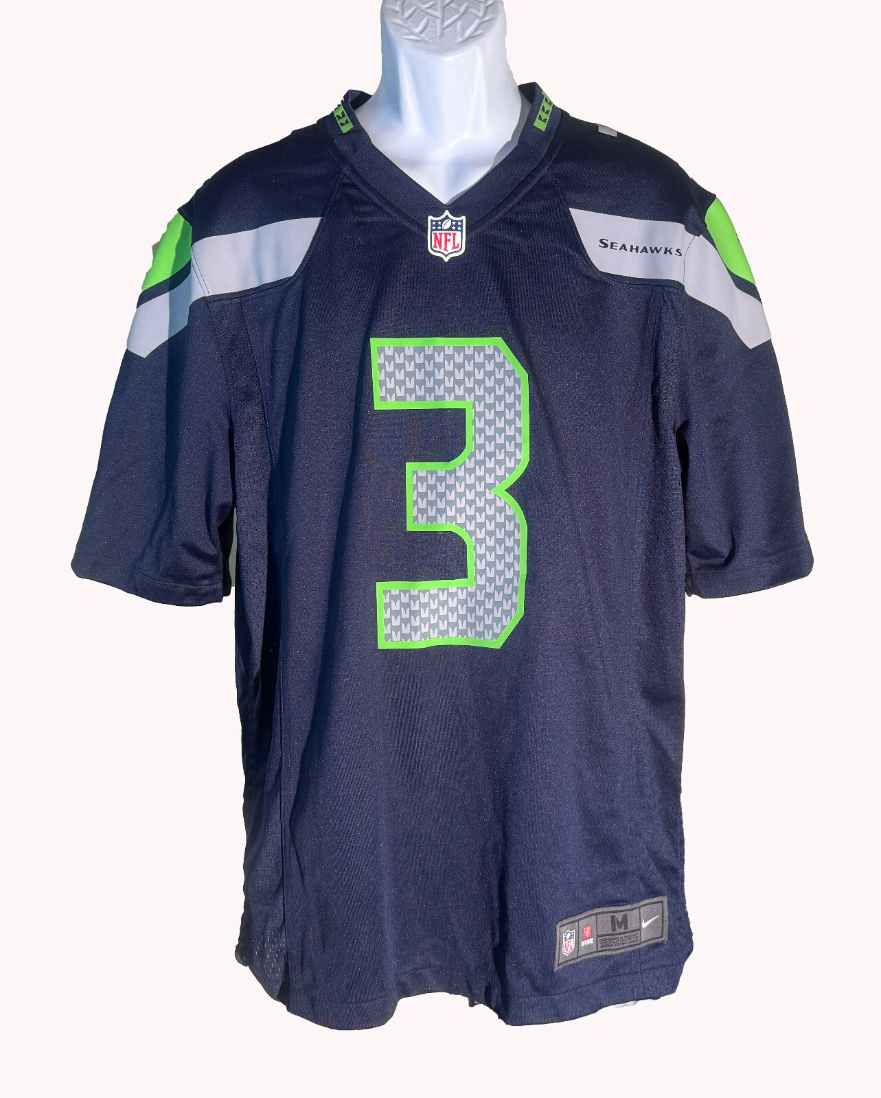 NFL ONFIELD NIKE Short Sleeve SEATTLE SEAHAWKS RUSSELL WILSON Pull-Over ... - $14.84