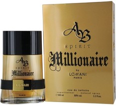 AB Spirit Millionaire by Lomani Eau De Toilette Men&#39;s Spray 3.3 oz 100 ml ** NEW - £39.22 GBP