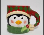 NEW Certified International Christmas Penguin Mug 16 OZ Ceramic - $12.99