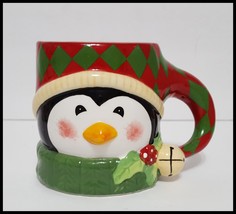 NEW Certified International Christmas Penguin Mug 16 OZ Ceramic - $12.99