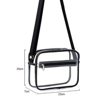 Women PVC Clear Waterproof Small Handbag Portable Travel Stadium Approved Zipper - £115.69 GBP