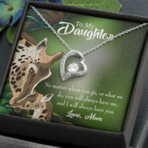 To My Daughter Mom Will Always Have You Forever Necklace w Message Card - £44.89 GBP+