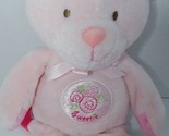 Prestige Baby pink Sweetie teddy bear plush musical crib hanging pull to... - $35.63