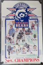 Chicago Bears Football 1986 NFC Champions SuperBowl Poster NFL Rare Payt... - $39.55