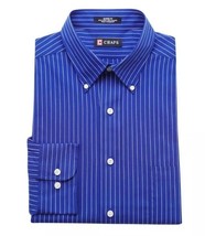 Chaps Dress Shirt Size: 16 34/35 (Large) New Ship Free Classic Fit Blue Striped - £54.81 GBP