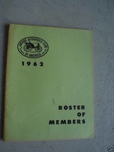 1962 Booklet Antique Automobile Club Roster of Members - $23.76