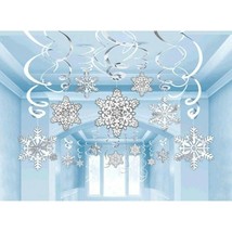 Snowflakes Mega Value Pack 30 Ct Hanging Swirls Decorations - £13.21 GBP